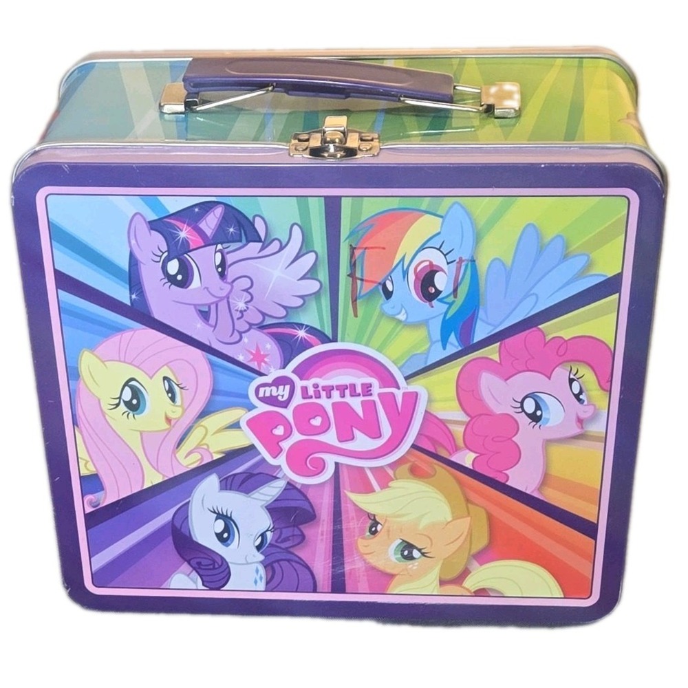 My Little Pony Tin Lunch Box Metal Storage Case Rainbow Dash Twilight Sparkle